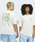 ADIDAS ADIDAS Basketball Crest Tee - White: Ice Blue