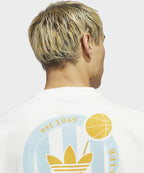 ADIDAS ADIDAS Basketball Crest Tee - White: Ice Blue