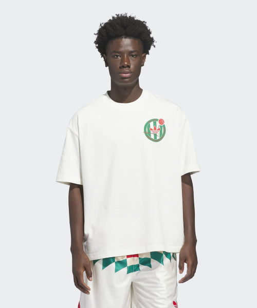ADIDAS ADIDAS Basketball Crest Tee - White:Green