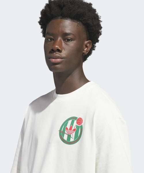 ADIDAS ADIDAS Basketball Crest Tee - White:Green