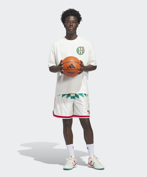 ADIDAS ADIDAS Basketball Crest Tee - White:Green