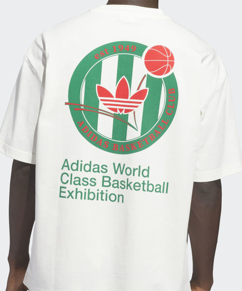 ADIDAS ADIDAS Basketball Crest Tee - White:Green