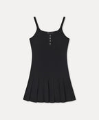MIXXO MIXXO Pleated Layered Mini Dress S
