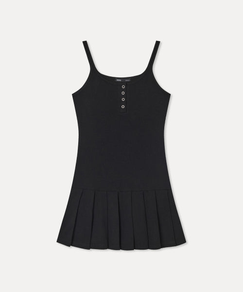 MIXXO MIXXO Pleated Layered Mini Dress S