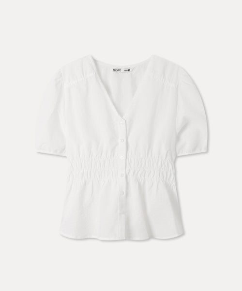 MIXXO MIXXO V-neck Shirring Blouse C