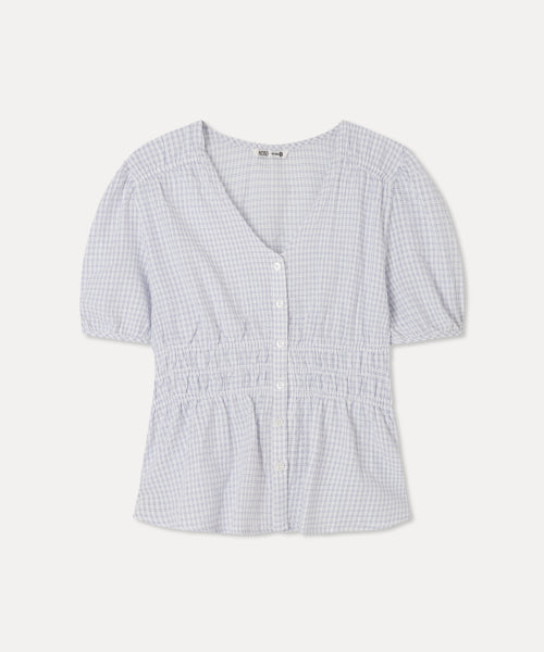 MIXXO MIXXO V-neck Shirring Blouse C
