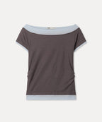MIXXO MIXXO T-Shirt Boat Neck Layered