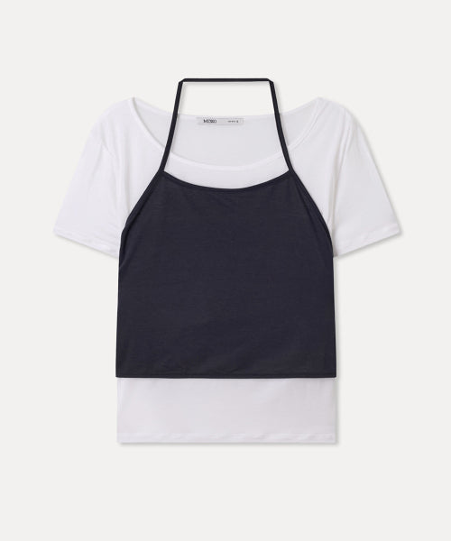 MIXXO MIXXO T-Shirt Tie Halter Layered