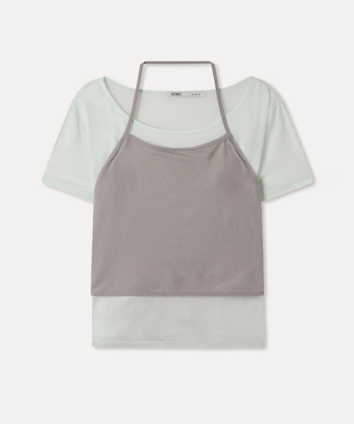 MIXXO MIXXO T-Shirt Tie Halter Layered