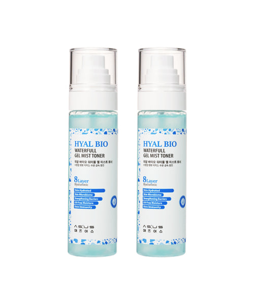 ASUS [SET] Hyal Bio Waterful Gel Mist Toner 100ml x 2 + Shower Kit 4 Step x 3