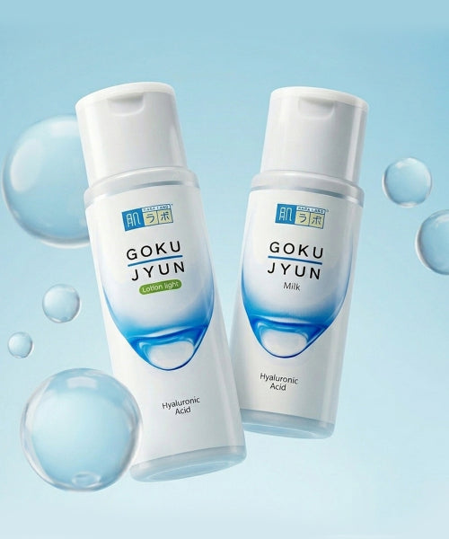 HADALABO [SET] 2 types of Gokujun Lotion Light & Milk (+Water Bbangi wristband provided)