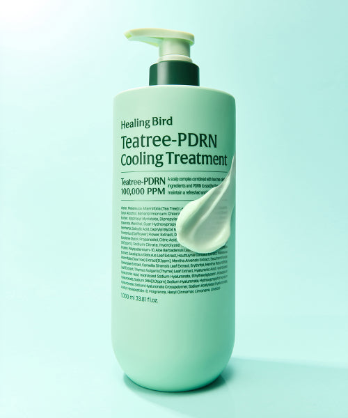 HEALING BIRD [SET] Tea Tree PDRN Cooling Shampoo + Cooling Treatment [Giveaway] Hairbrush