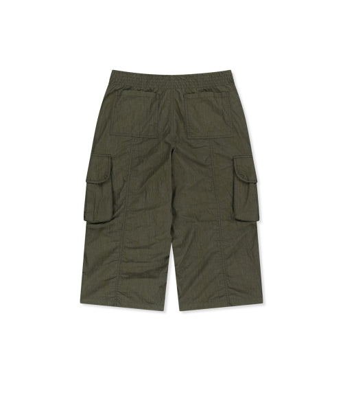 MATIN KIM MATIN KIM Crinkle Capri Pants Khaki