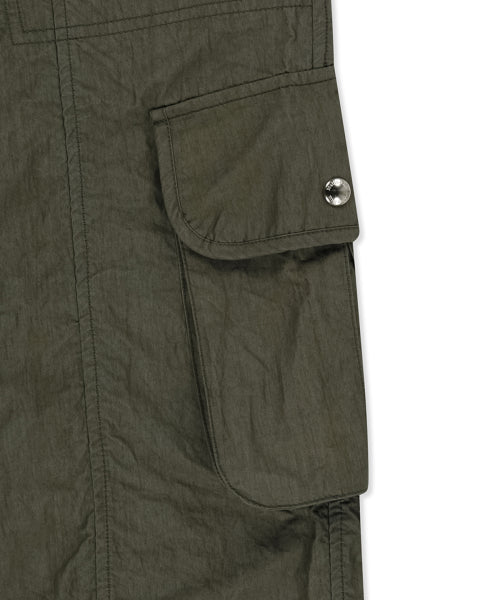 MATIN KIM MATIN KIM Crinkle Capri Pants Khaki