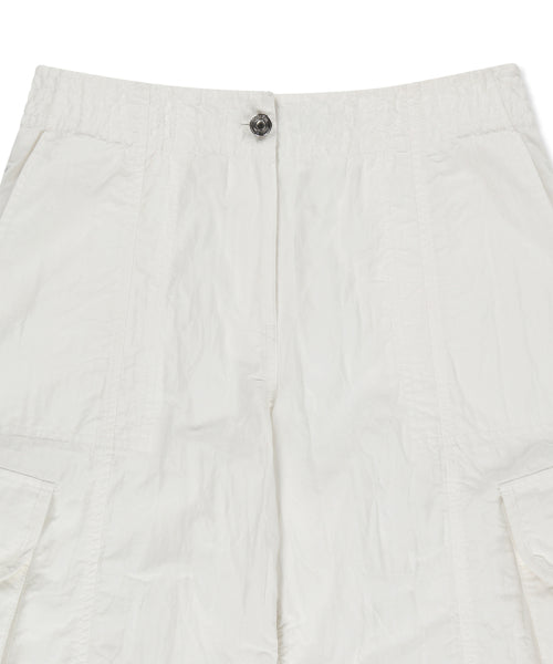 MATIN KIM MATIN KIM Crinkle Capri Pants in White