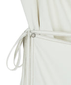 MATIN KIM MATIN KIM Sleeveless Wrap Dress Cream