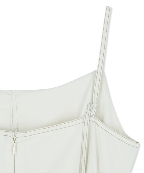MATIN KIM MATIN KIM Sleeveless Wrap Dress Cream
