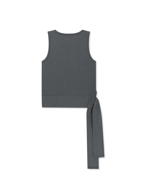 MATIN KIM MATIN KIM HEM TIE DETAIL SLEEVELESS TOP