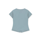 MATIN KIM MATIN KIM T-Shirt Side Shirring Button Top