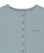 MATIN KIM MATIN KIM T-Shirt Side Shirring Button Top