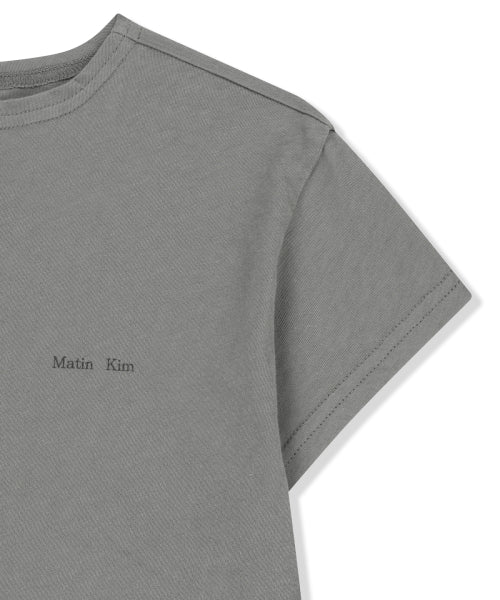 MATIN KIM MATIN KIM T-Shirt Side Shirring Button Top