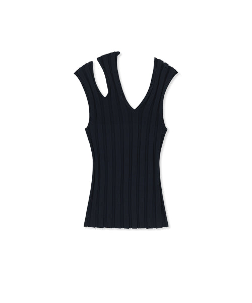 MATIN KIM MATIN KIM Cut Out Sleeveless Knit Top