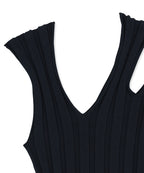 MATIN KIM MATIN KIM Cut Out Sleeveless Knit Top