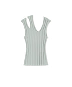 MATIN KIM MATIN KIM Cut Out Sleeveless Knit Top