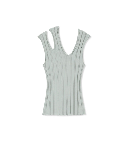 MATIN KIM MATIN KIM Cut Out Sleeveless Knit Top