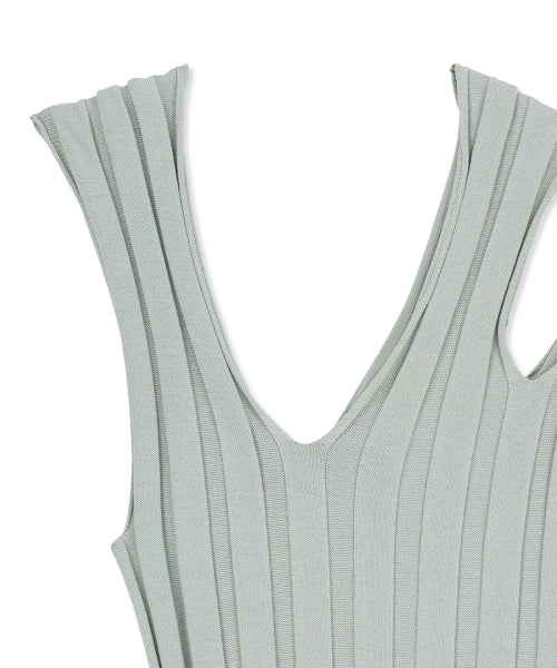 MATIN KIM MATIN KIM Cut Out Sleeveless Knit Top