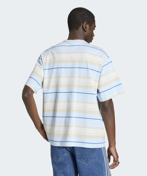 ADIDAS ADIDAS Striped Crewneck Tee - Crystal Sky