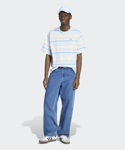 ADIDAS ADIDAS Striped Crewneck Tee - Crystal Sky