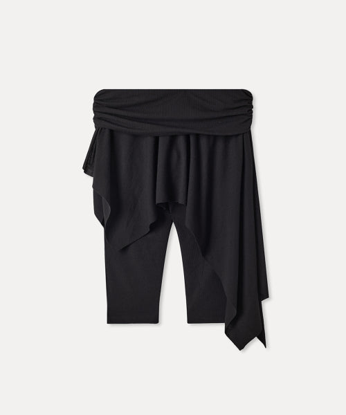 MIXXO MIXXO Shirring Layered Skirt Pants (C, S)