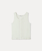 MIXXO MIXXO Frill Pin Tuck Tank Top Blouse S