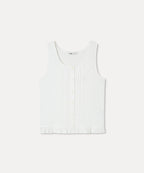 MIXXO MIXXO Frill Pin Tuck Tank Top Blouse S
