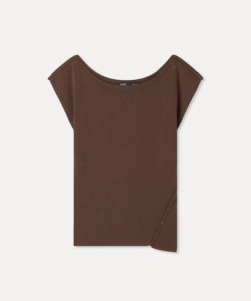 MIXXO MIXXO Knitwear Boat Neck Side Button