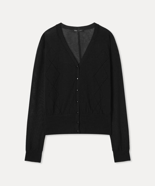 MIXXO MIXXO Cardigan V-neck See-through