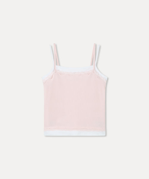 MIXXO MIXXO Lace Layered Tank Top T-Shirt