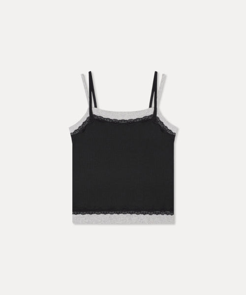 MIXXO MIXXO Lace Layered Tank Top T-Shirt