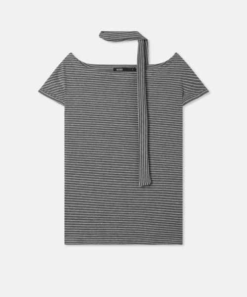 MIXXO MIXXO T-Shirt Striped Tie Short Sleeve