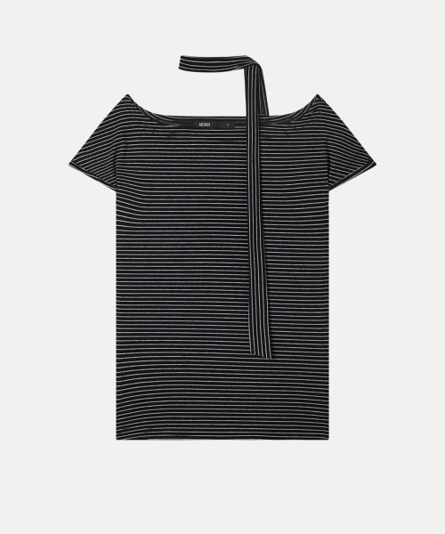 MIXXO MIXXO T-Shirt Striped Tie Short Sleeve