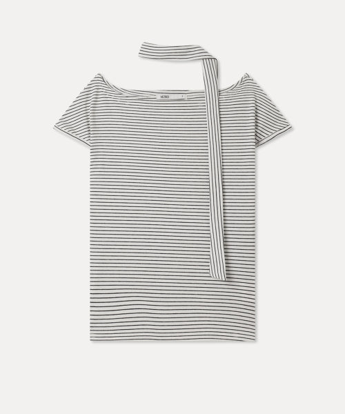 MIXXO MIXXO T-Shirt Striped Tie Short Sleeve