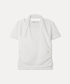 MIXXO MIXXO T-Shirt Cowl Layered Short-Sleeved