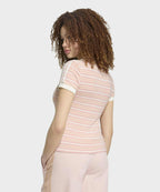 ADIDAS Slim Stripe Tee - Sandy Pink