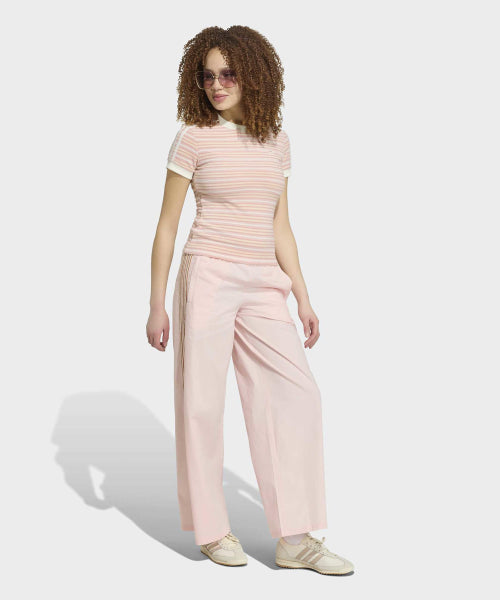 ADIDAS Slim Stripe Tee - Sandy Pink