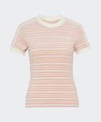ADIDAS Slim Stripe Tee - Sandy Pink