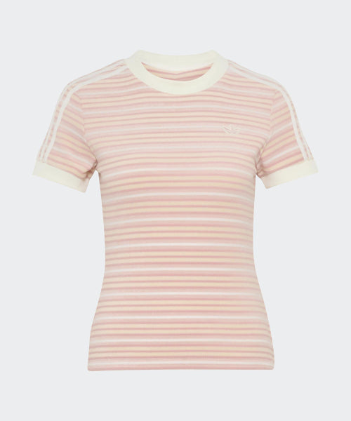 ADIDAS Slim Stripe Tee - Sandy Pink