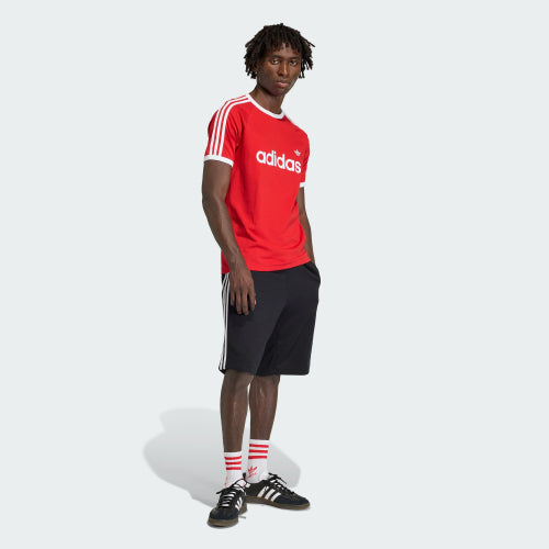 ADIDAS ADIDAS 3-Stripe Slim Ringer T-shirt - Red