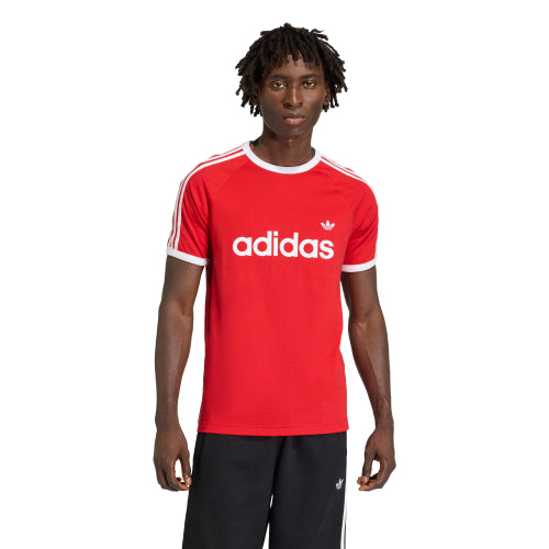 ADIDAS ADIDAS 3-Stripe Slim Ringer T-shirt - Red