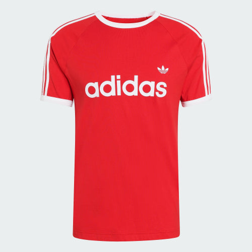 ADIDAS ADIDAS 3-Stripe Slim Ringer T-shirt - Red